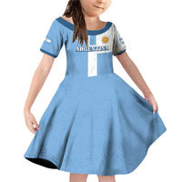 Custom Argentina 2024 Football Family Matching Off Shoulder Short Dress and Hawaiian Shirt Sport Style LT05 - Wonder Print Shop