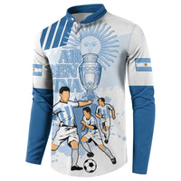 Custom Argentina 2024 Football Button Sweatshirt Go Champions La Albiceleste LT05 - Wonder Print Shop
