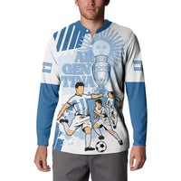 Custom Argentina 2024 Football Button Sweatshirt Go Champions La Albiceleste LT05 - Wonder Print Shop