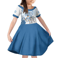 Custom Argentina 2024 Football Family Matching Off Shoulder Maxi Dress and Hawaiian Shirt Go Champions La Albiceleste LT05 - Wonder Print Shop