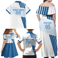 Custom Argentina 2024 Football Family Matching Off Shoulder Maxi Dress and Hawaiian Shirt Go Champions La Albiceleste LT05 - Wonder Print Shop
