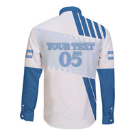 Custom Argentina 2024 Football Long Sleeve Button Shirt Go Champions La Albiceleste LT05 - Wonder Print Shop