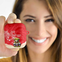 Puerto Rico AirPods Case Coqui Frog With Polynesian Pattern - Wonder Print Shop