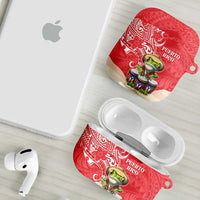 Puerto Rico AirPods Case Coqui Frog With Polynesian Pattern - Wonder Print Shop