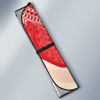 Puerto Rico Auto Sun Shade Coqui Frog With Polynesian Pattern - Wonder Print Shop