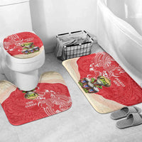 Puerto Rico Bathroom Set Coqui Frog With Polynesian Pattern - Wonder Print Shop