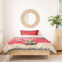 Puerto Rico Bedding Set Coqui Frog With Polynesian Pattern - Wonder Print Shop