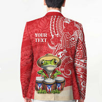 Personalized Puerto Rico Blazer Coqui Frog With Polynesian Pattern - Wonder Print Shop