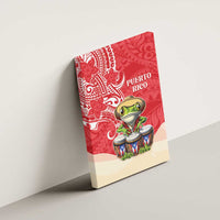 Puerto Rico Canvas Wall Art Coqui Frog With Polynesian Pattern - Wonder Print Shop