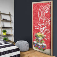 Puerto Rico Door Cover Coqui Frog With Polynesian Pattern - Wonder Print Shop