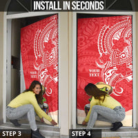 Puerto Rico Door Cover Coqui Frog With Polynesian Pattern - Wonder Print Shop