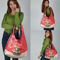 Puerto Rico Grocery Bag Coqui Frog With Polynesian Pattern - Wonder Print Shop