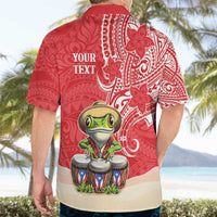 Personalized Puerto Rico Hawaiian Shirt Coqui Frog With Polynesian Pattern - Wonder Print Shop