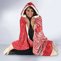 Puerto Rico Hooded Blanket Coqui Frog With Polynesian Pattern - Wonder Print Shop