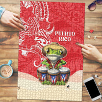 Puerto Rico Puzzle Coqui Frog With Polynesian Pattern - Wonder Print Shop