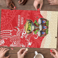 Puerto Rico Puzzle Coqui Frog With Polynesian Pattern - Wonder Print Shop