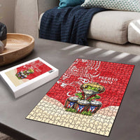 Puerto Rico Puzzle Coqui Frog With Polynesian Pattern - Wonder Print Shop