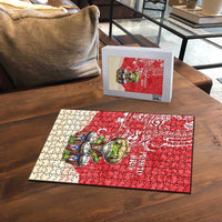 Puerto Rico Puzzle Coqui Frog With Polynesian Pattern - Wonder Print Shop