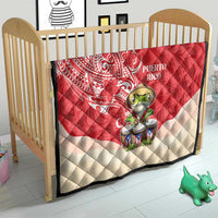 Puerto Rico Quilt Coqui Frog With Polynesian Pattern - Wonder Print Shop