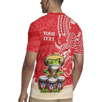 Personalized Puerto Rico Rugby Jersey Coqui Frog With Polynesian Pattern - Wonder Print Shop