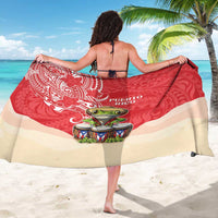 Puerto Rico Sarong Coqui Frog With Polynesian Pattern - Wonder Print Shop