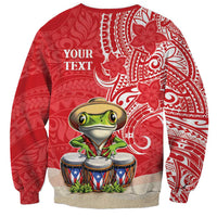 Personalized Puerto Rico Sweatshirt Coqui Frog With Polynesian Pattern - Wonder Print Shop