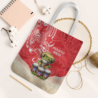 Puerto Rico Tote Bag Coqui Frog With Polynesian Pattern - Wonder Print Shop