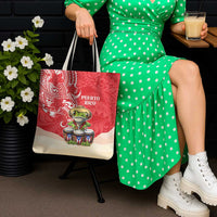 Puerto Rico Tote Bag Coqui Frog With Polynesian Pattern - Wonder Print Shop