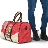 Puerto Rico Travel Bag Coqui Frog With Polynesian Pattern - Wonder Print Shop