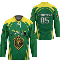 Custom 2026 Jamaica Cricket Queens Hockey Jersey Sporty Style