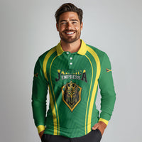 Custom 2026 Jamaica Cricket Queens Long Sleeve Polo Shirt Sporty Style