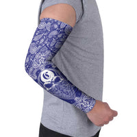 Blue Paisley Arm Sleeves Skull Gangster - Wonder Print Shop