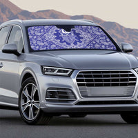 Blue Paisley Auto Sun Shade Skull Gangster - Wonder Print Shop