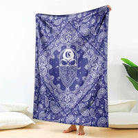 Blue Paisley Blanket Skull Gangster - Wonder Print Shop