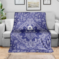 Blue Paisley Blanket Skull Gangster - Wonder Print Shop