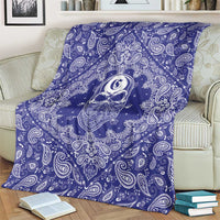 Blue Paisley Blanket Skull Gangster - Wonder Print Shop