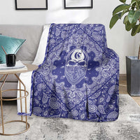 Blue Paisley Blanket Skull Gangster - Wonder Print Shop