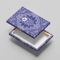 Blue Paisley Canvas Wall Art Skull Gangster - Wonder Print Shop