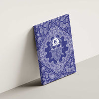 Blue Paisley Canvas Wall Art Skull Gangster - Wonder Print Shop