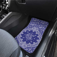 Blue Paisley Car Mats Skull Gangster - Wonder Print Shop