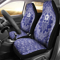 Blue Paisley Car Seat Cover Skull Gangster - Wonder Print Shop