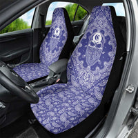 Blue Paisley Car Seat Cover Skull Gangster - Wonder Print Shop