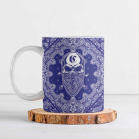 Blue Paisley Ceramic Mug Skull Gangster - Wonder Print Shop