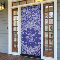 Blue Paisley Door Cover Skull Gangster - Wonder Print Shop