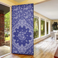 Blue Paisley Door Cover Skull Gangster - Wonder Print Shop