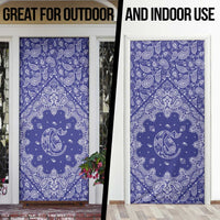 Blue Paisley Door Cover Skull Gangster - Wonder Print Shop