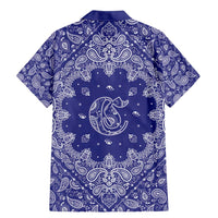 Blue Paisley Family Matching Mermaid Dress and Hawaiian Shirt Skull Gangster - Wonder Print Shop