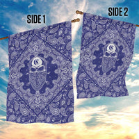 Blue Paisley Garden Flag Skull Gangster - Wonder Print Shop
