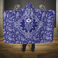Blue Paisley Hooded Blanket Skull Gangster - Wonder Print Shop