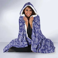Blue Paisley Hooded Blanket Skull Gangster - Wonder Print Shop